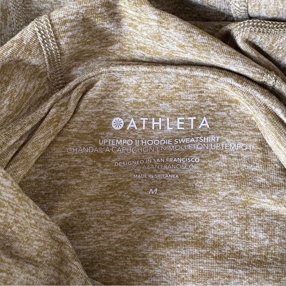 ATHLETA Uptempo II Sweatshirt Hoodie M Athletic Yoga Pilates Gym Tapestry Gold - Picture 10 of 10